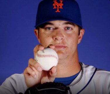 New York Mets portrait of Brant holding a baseball